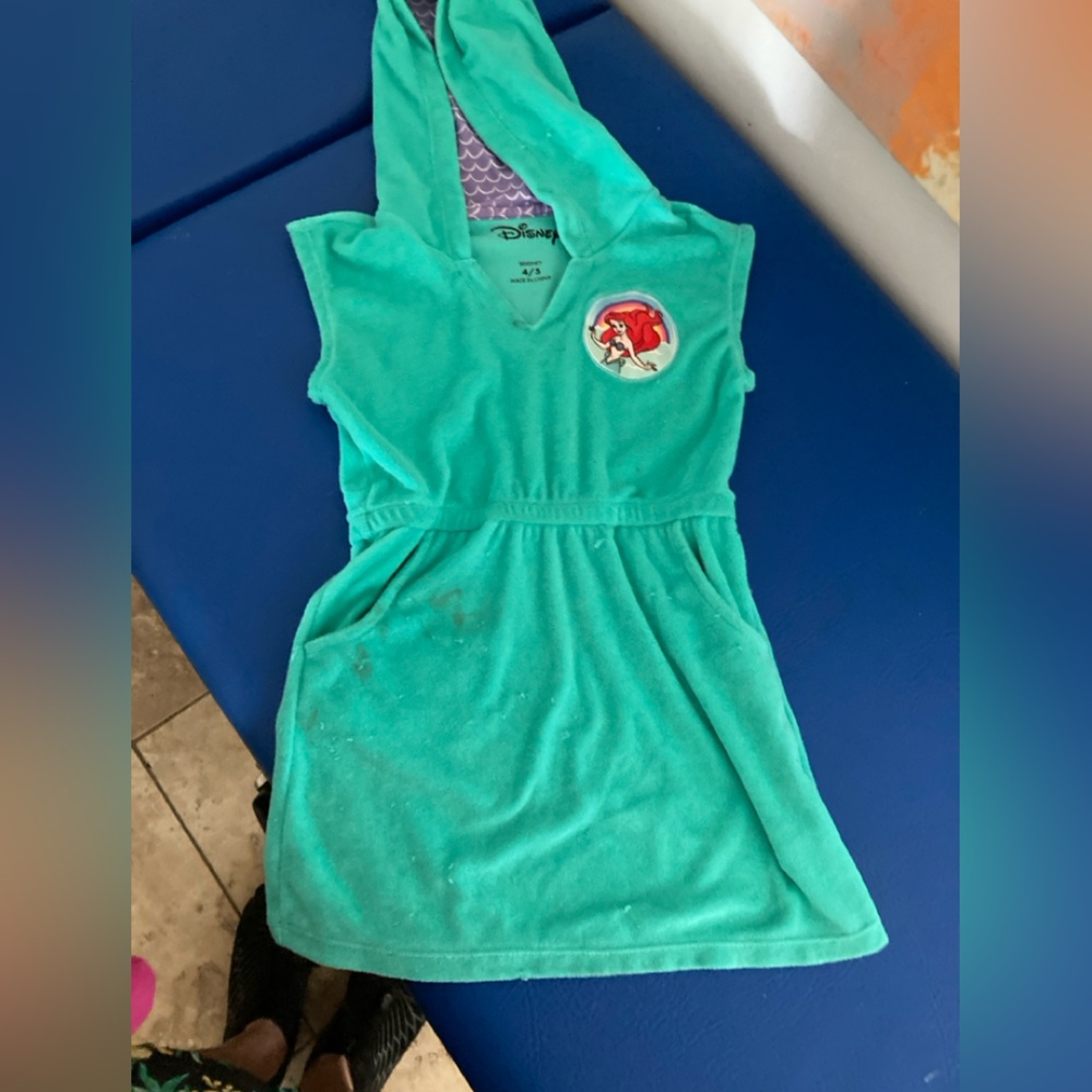 Disney Ariel Green Towel Poncho - Picture 4 of 4